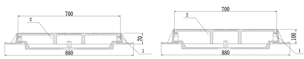 污水檢查井直承式井蓋樣式如圖