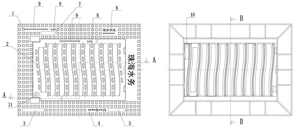 D400可調式防沉降平入式雨水箅樣式如圖